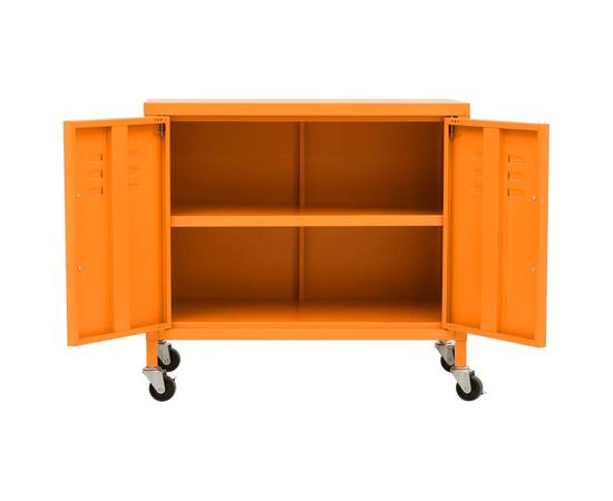 Dulap de depozitare, portocaliu, 60x35x49 cm, oțel, 7 image