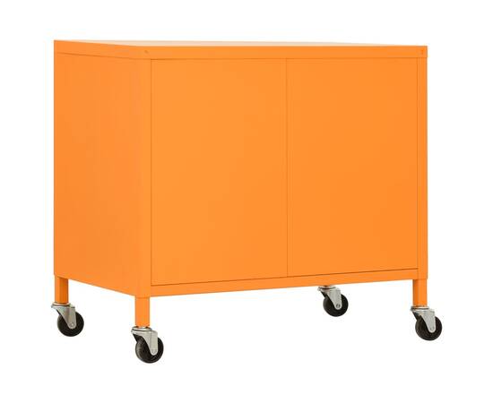 Dulap de depozitare, portocaliu, 60x35x49 cm, oțel, 6 image