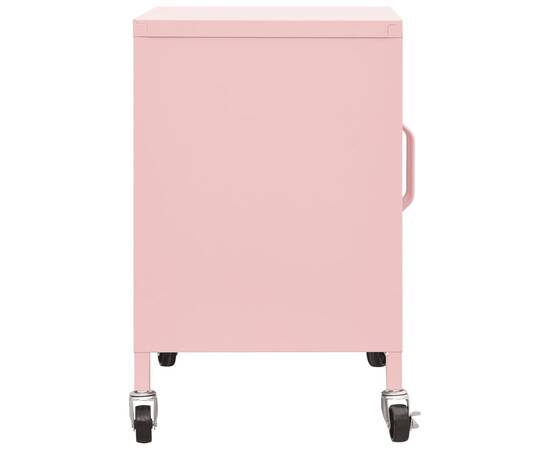 Dulap de depozitare, roz, 60x35x49 cm, oțel, 5 image
