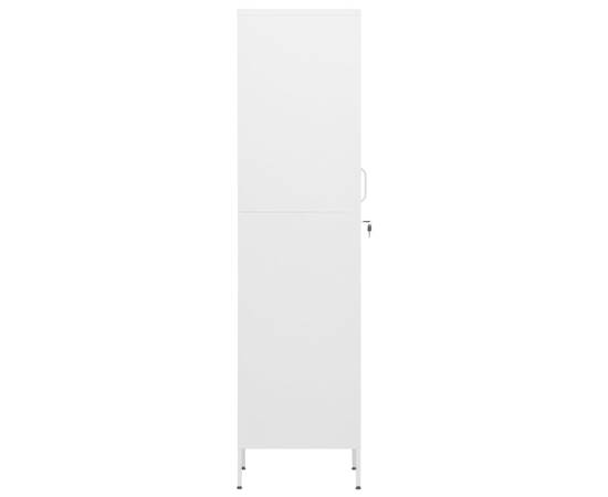 Dulap de vestiar, alb, 35x46x180 cm, oțel, 4 image