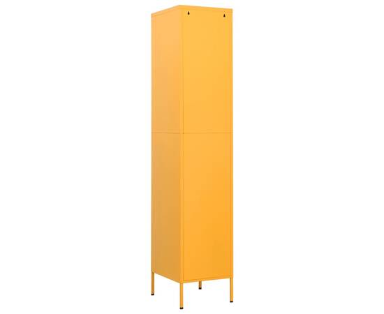 Dulap de vestiar, galben muștar, 35x46x180 cm, oțel, 5 image