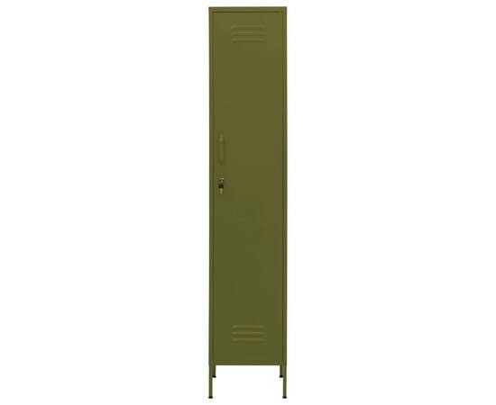 Dulap de vestiar, verde măsliniu, 35x46x180 cm oțel, 3 image