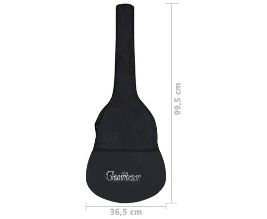 Husă de chitară pentru chitară clasică , 3/4 , negru , 99,5x36,5 cm , material textil, 8 image