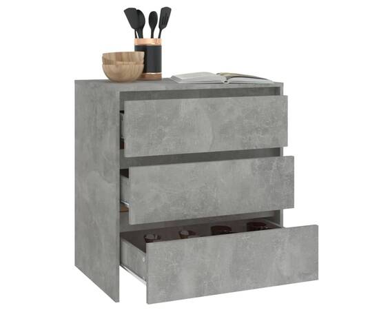 Servantă, gri beton, 70x41x75 cm, pal, 3 image