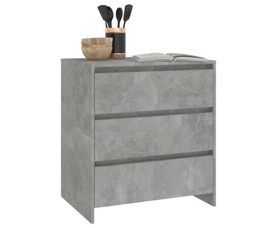 Servantă, gri beton, 70x41x75 cm, pal, 4 image