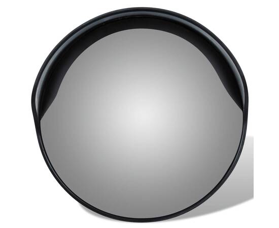 Oglindă de trafic convexă, negru, 30 cm, plastic pc, de exterior, 2 image