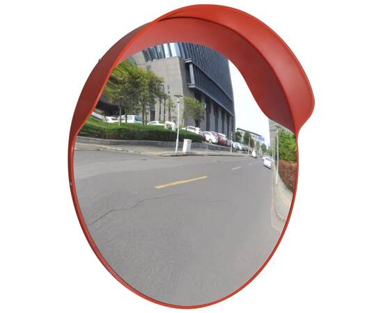 Oglindă de trafic convexă, portocaliu, 60 cm, plastic pc, de exterior