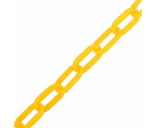 Lanț de avertizare, galben, 100 m, Ø6 mm, plastic, 2 image