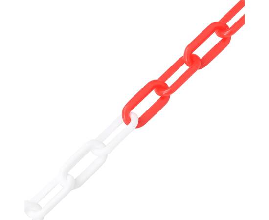 Lanț de avertizare, roșu și alb, 30 m, Ø8 mm, plastic, 2 image