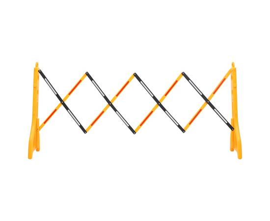Bariera de trafic pliabilă, galben și negru, 250x38x96 cm, 2 image