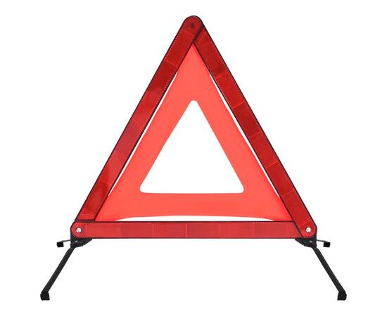 Triunghiuri avertisment trafic, 10 buc. roșu, 56,5x36,5x44,5 cm, 2 image