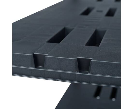 Rafturi de depozitare 2 buc. negru 90x40x180 cm plastic 260 kg, 6 image