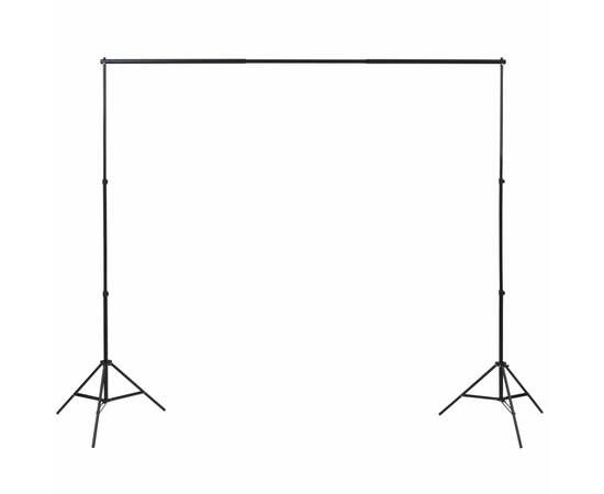 Set studio foto cu 3 fundaluri de bumbac, cadru reglabil, 3x3 m, 2 image