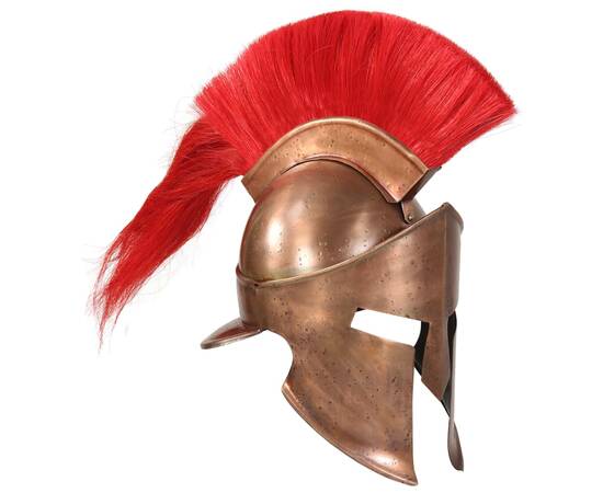Coif războinic grec, antichizat, joc de rol, arămiu, oțel