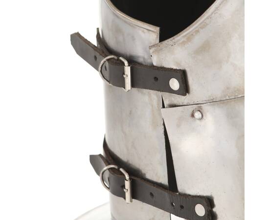 Replică armură cavaler medieval, jocuri roluri, argintiu, oțel, 5 image
