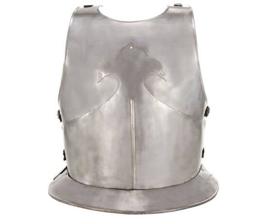 Replică armură cavaler medieval, jocuri roluri, argintiu, oțel, 4 image