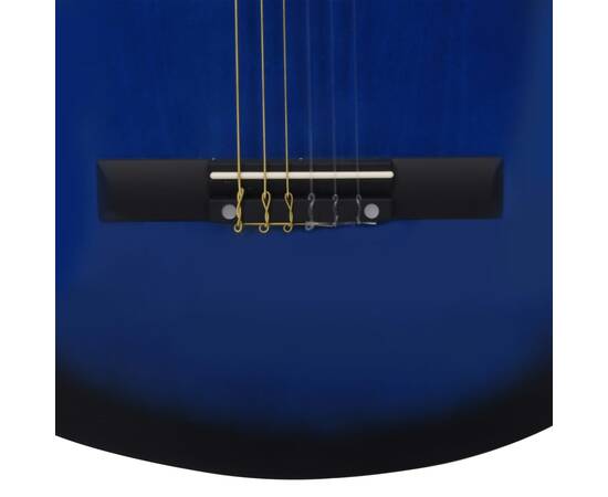 Chitară clasică pentru începători, cu husă, albastru, 3/4 36", 7 image