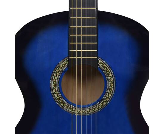 Chitară clasică pentru începători, cu husă, albastru 4/4 39", 6 image