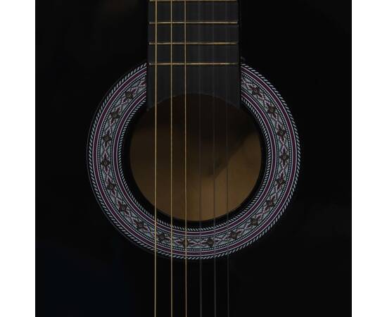 Chitară clasică pentru începători, cu husă, negru, 3/4 36", 2 image