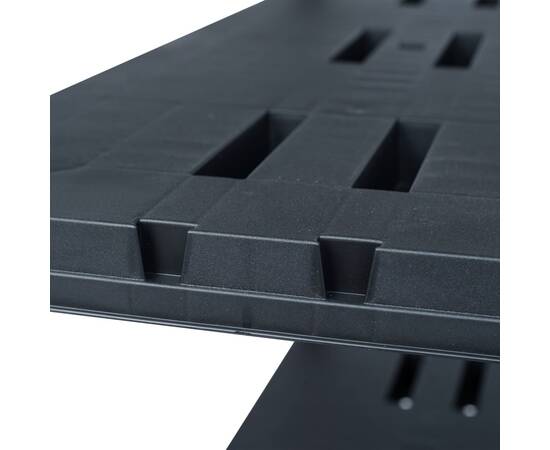 Raft de depozitare, negru, 90 x 40 x 138 cm, plastic, 220 kg, 5 image