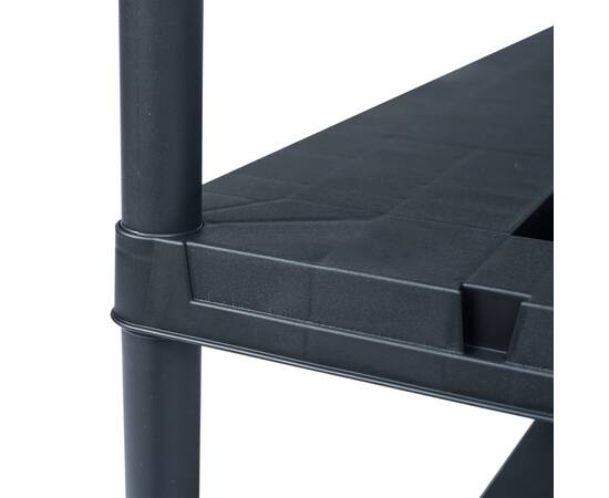 Raft de depozitare, negru, 90 x 40 x 180 cm, plastic, 260 kg, 4 image