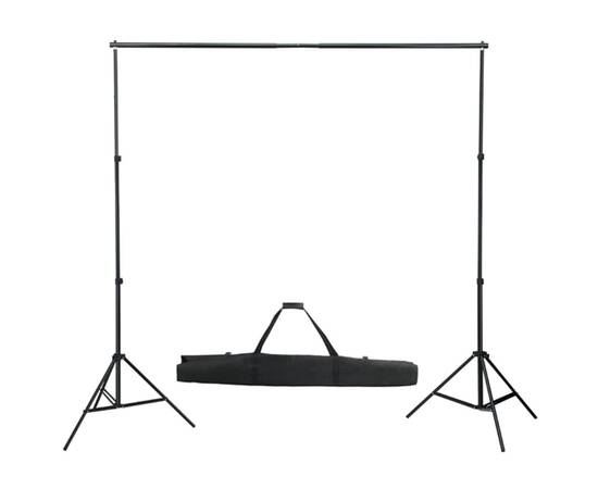 Set studio foto cu lumini softbox, fundal și reflector, 3 image