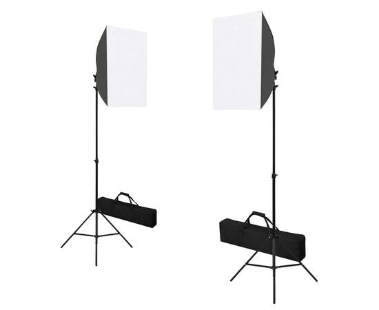 Set studio foto cu lumini softbox, fundal și reflector, 2 image