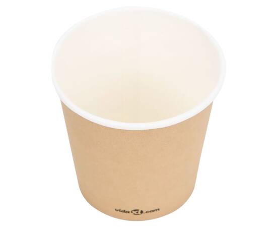 Pahare de cafea de hârtie, 100 buc., maro, 120 ml, 5 image