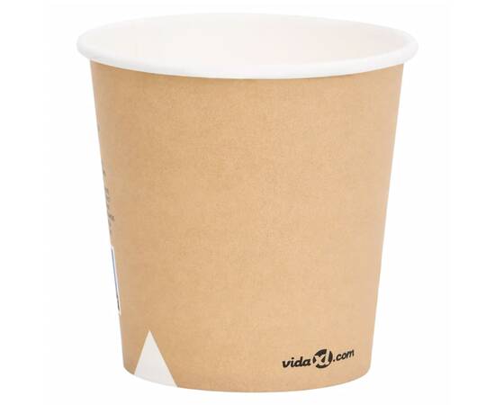 Pahare de cafea de hârtie, 100 buc., maro, 120 ml, 3 image