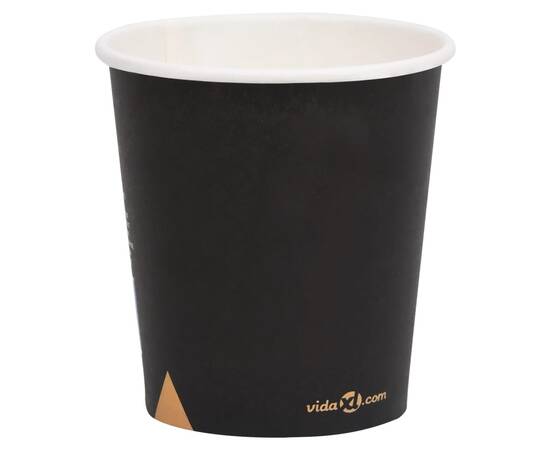 Pahare de cafea de hârtie, 100 buc., negru, 200 ml, 3 image