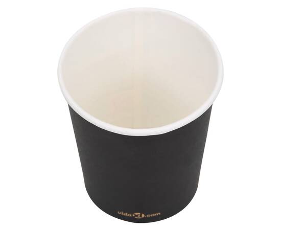 Pahare de cafea de hârtie, 100 buc., negru, 200 ml, 5 image