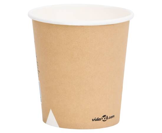 Pahare de cafea de hârtie, 250 buc., maro, 200 ml, 3 image