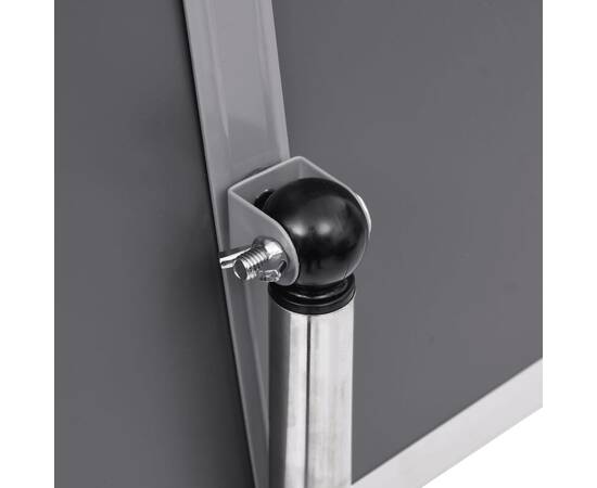 Suport de afiș a4 cu picior, argintiu, aliaj de aluminiu, 9 image