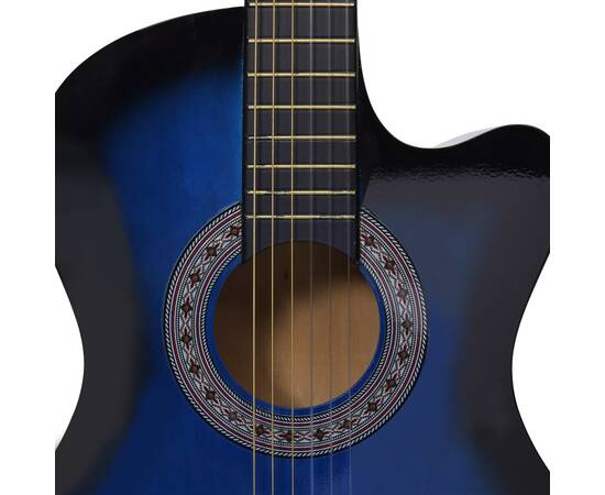 Chitară acustică occidentală, cu 6 corzi, 38", albastru ombre, 5 image
