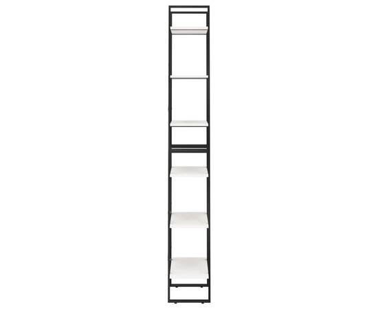 Raft de depozitare, alb, 60x30x210 cm, lemn masiv de pin, 8 image