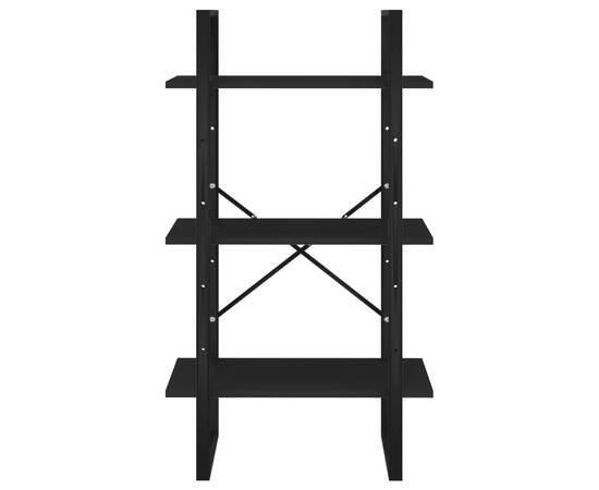 Raft de depozitare, negru, 60x30x105 cm, pal, 5 image