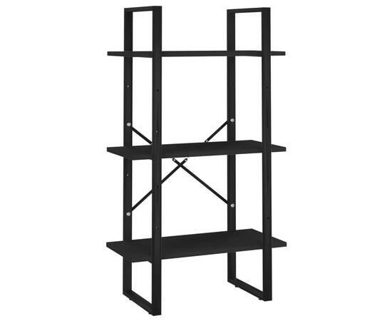 Raft de depozitare, negru, 60x30x105 cm, pal, 2 image