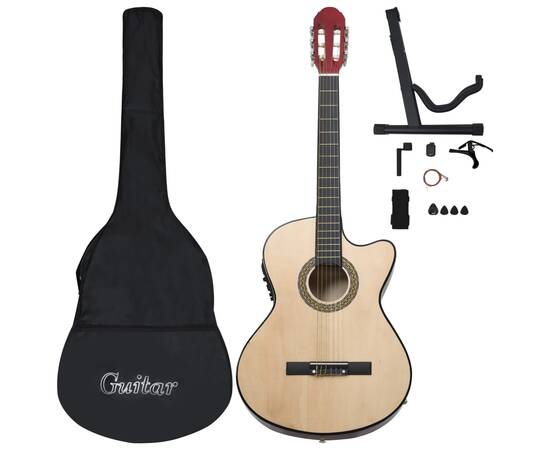 Set chitară acustică occidentală 12 piese 6 corzi cu egalizator, 2 image