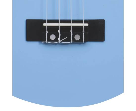 Set de ukulele soprano, pentru copii, cu husă, bleu, 21", 10 image