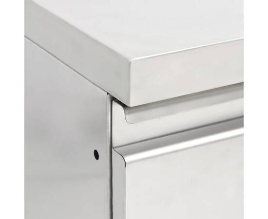 Dulap de bucătărie comercial cu 3 sertare, oțel inoxidabil, 5 image