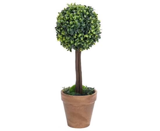 Plante artificiale cimișir cu ghiveci 2 buc. verde 56 cm minge, 3 image