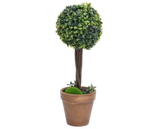 Plante artificiale cimișir cu ghiveci 2 buc. verde 56 cm minge, 2 image