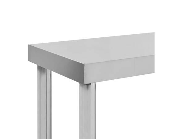 Raft masă de lucru cu 2 niveluri, 120x30x65 cm, oțel inoxidabil, 5 image