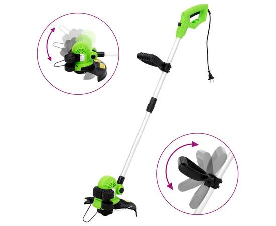 Trimmer de gazon electric cu tijă telescopică, 29 cm, 550 w