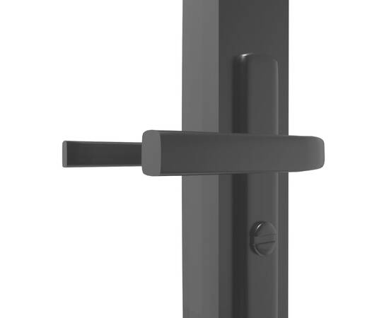 Ușă de interior, negru, 102,5x201,5 cm, sticlă esg și aluminiu, 5 image