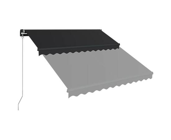 Copertină retractabilă manual cu led, antracit, 350 x 250 cm, 5 image