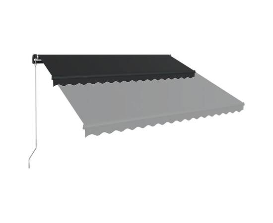 Copertină retractabilă manual cu led, antracit, 450 x 300 cm, 5 image