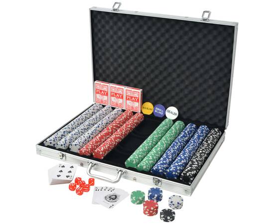 Set de poker cu 1000 de jetoane din aluminiu, 2 image