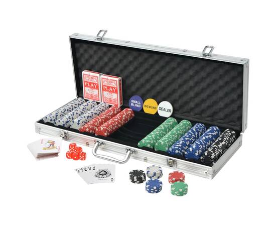 Set de poker cu 500 de jetoane din aluminiu, 2 image
