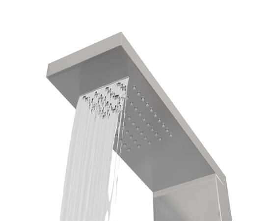 Sistem panou de duș, pătrat, oțel inoxidabil, 4 image